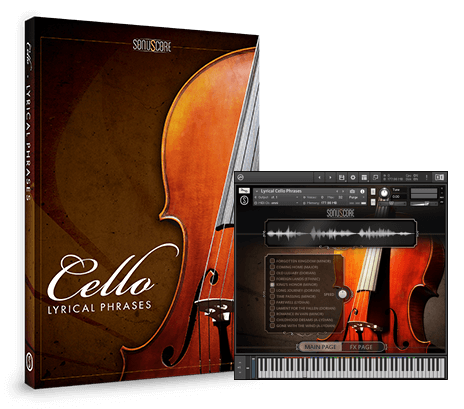 Lyrical Cello Phrases Packshot incl GUI